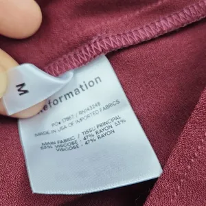 Reformation NWT Hudsen Dress in Plum Burgundy Long‎ Sleeve Smocked Medium thumbnail 8
