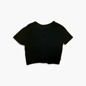 Hollister Black Tie Front Baby Tee Crop Top Size Small thumbnail 3