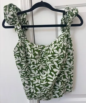 Abercrombie & Fitch Green Leaf Poplin thumbnail 1