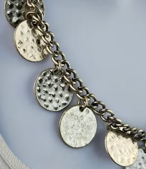 Premier Designs Multicolor Layered Beaded Charm Statement Necklace Silver Tone  thumbnail 10