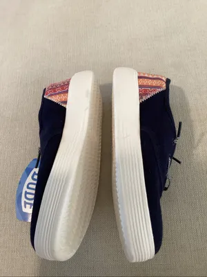 Hey Dude Conway Craft Linen Casual Sneakers from Finish Line, Navy, Size 7, NWT thumbnail 6