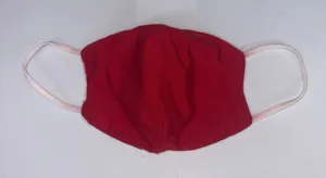Stretchy Red & White Reusable Face Mask thumbnail 1