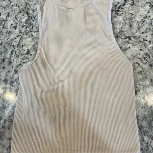 Zara Tan Ribbed Tank Top thumbnail 1