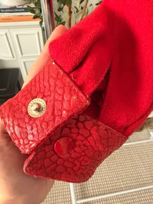 80’s Style Women’s Vintage Red Suede Leather Bomber Jacket Size Large thumbnail 11