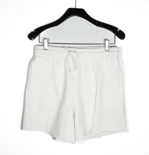 TNA Aritzia Cozy AF Fleece Cotton Boyfriend Mini Sweat Shorts Lounge White Small thumbnail 2