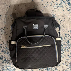 Black Quilted Baby Bag thumbnail 1
