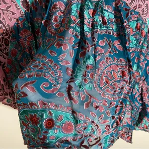 Anthropologie Valo Velvet Burnout Paisley Blouse thumbnail 7
