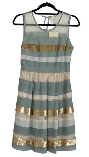 Ryu Sage & Gold Party Dress Size Small NWT thumbnail 1