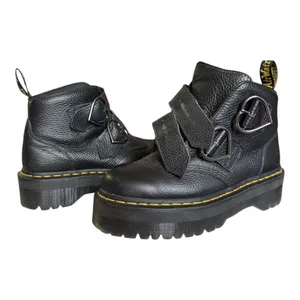 Dr. Martens Denon Flower Buckle Platform Boots Black Size 8 thumbnail 14