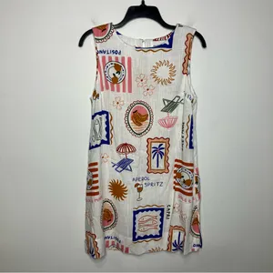 Anthropologie Paper Heart linen Blend dress‎ women’s size small new with tags thumbnail 2