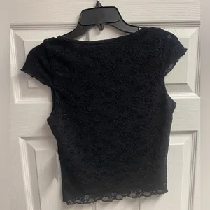 NWT Rebellious Dreamer Y2K Black Lace Crop Top Size XL thumbnail 5