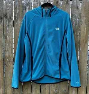 The North Face Teal Hooded Zip Fleece Jacket TKA 100 Sz XL thumbnail 1