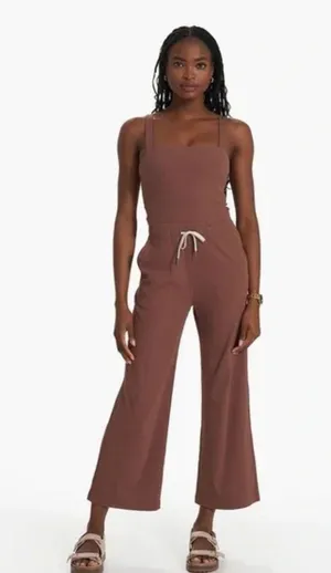 Vuori Pose Mudra Jumpsuit in Hazelnut Size Small thumbnail 1