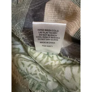 Oli & Hali Patchwork Mixed Media Jacket Shirt Green Plaid Boho Oversized Large thumbnail 6
