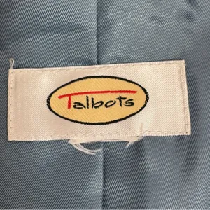 Vintage Talbots Blazer Women XL Blue Floral‎ Brocade Velvet Trim Jacket Boho thumbnail 10