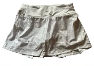 LULULEMON Pace Rival Mid-Rise Skirt Terrazzo Marble Silver size 2 EUC Pickleball thumbnail 1