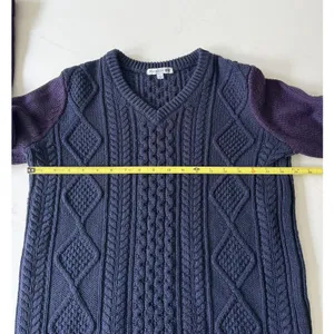 Uniqlo JW Anderson Sweater Women’s Large Blue Purple Cable Knit thumbnail 7