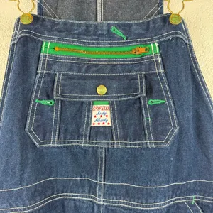 Liberty Denim Overalls — Women's Size 20‎ Tall Green Zip Accent Carpenter Style thumbnail 3