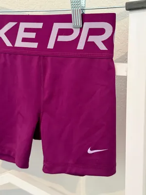 Nike Pro Women’s Dri-FIT Compression Shorts Magenta Pink Size Medium thumbnail 2