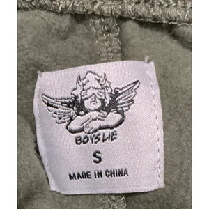 Boys Lie Read Receipts Mac Slim Sweatpants Olive Green Pink Graphic Joggers‎ S thumbnail 3
