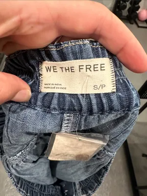 We The Free Women's Free People Relaxed Blue Denim Skirt thumbnail 5