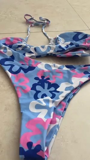 Colorful Bikini Set Blue Size M thumbnail 3