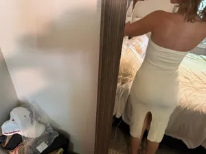 Strapless dress White thumbnail 4