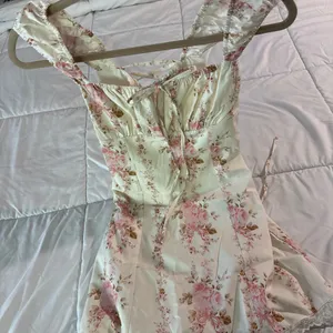 Cute Lace Floral Vintage Corset Mini Dress thumbnail 5