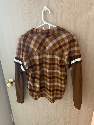 SO flannel knit combo size small NWOT Brown thumbnail 2