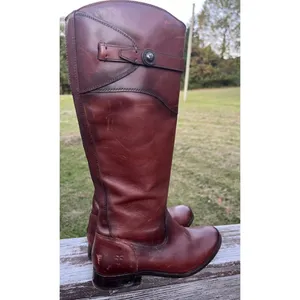 Frye Molly Button Tall Redwood Riding Boots Women's Size 8 thumbnail 4