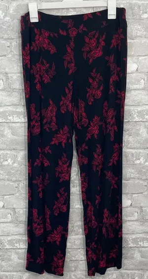 Soma Black and red Floral PJ Pants thumbnail 1