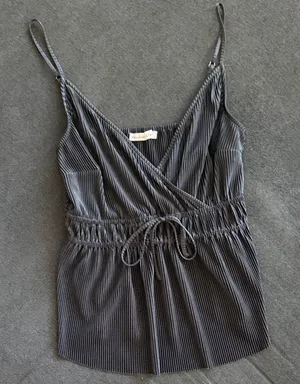 Abercrombie Pleated Smocked Waist Cami Tank Top thumbnail 1