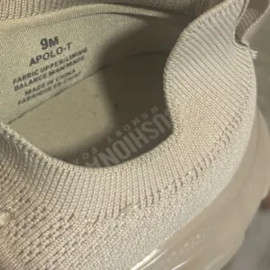 Cushionare Apolo Lace Up Knit Sneaker Taupe Beige Memory Foam Athletic Shoe 9M thumbnail 4