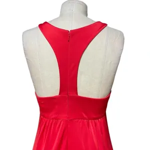 JAY GODFREY Halter Neck Jersey‎ Red Maxi Dress Gown Size 6 thumbnail 8