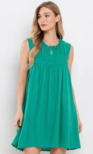CES FEMME Boutique Dress Sleeveless Chiffon Short Casual Summer Ruffle Medium thumbnail 1