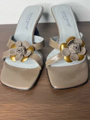 Y2K Vintage Flower Strap Slip On Kitten Heel Sandal Summer Wedding Fairycore thumbnail 4