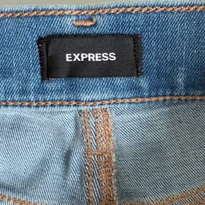 Express‎ Skyscraper Mid Rise Hyper Stretch Flare Jeans Blue Split Hem 6R NEW thumbnail 9