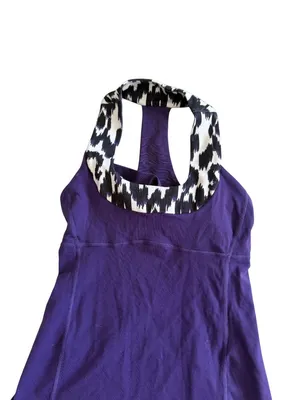 LULULEMON Purple Animal Print Tank Top Size 4 thumbnail 4