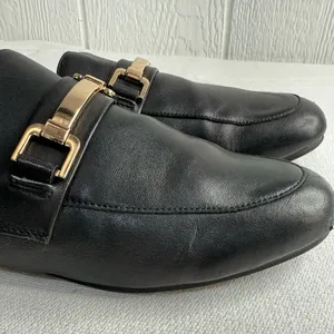 Steve Madden Black Leather Mules with Tan Fur Lining thumbnail 6