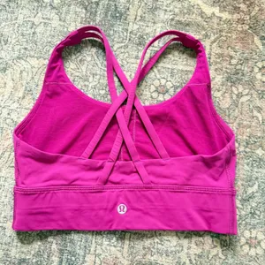 Lululemon Energy Longline Bra Bright Pink Raspberry size 8 W2AV0S thumbnail 1