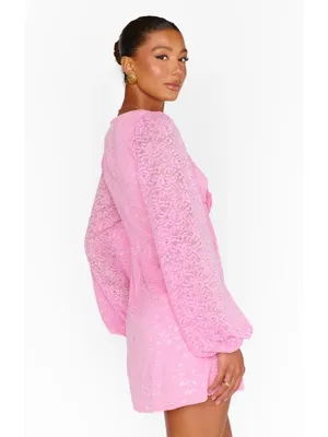 SHOW ME YOUR MUMU Rosetta Pink Lace Dress Size L NEW NWT thumbnail 2