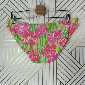 Lilly Pulitzer Surfs‎ Up Bikini Bottom Hibiscus Floral Print Pink Green Size M thumbnail 5