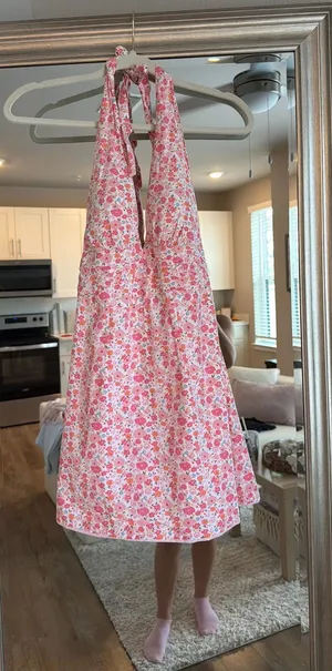 Ouah Studios Pink Floral Dress Size M - Fits Like an XS thumbnail 1