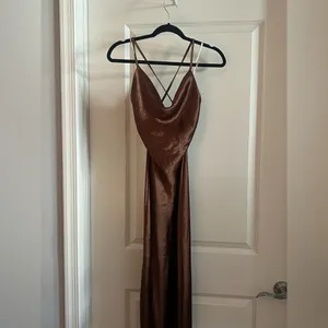 ASOS Brown One Shoulder Gown for Wedding Guest thumbnail 6