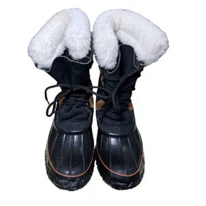 LaCrosse Women’s Black Suede Lined Lace Up Duck Boots Size 7 Shearling thumbnail 9