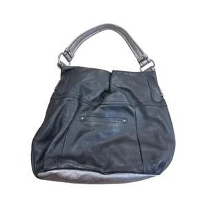 B. Makowsky Womens Black & Silver Leather Hobo Handbag Purse SKU 7813 thumbnail 8