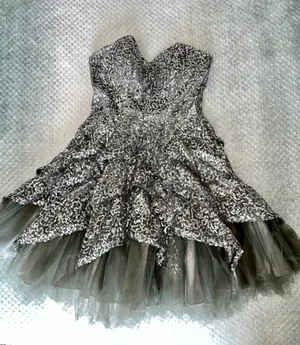 Cindy U.S.A Gray Sparkle Dress thumbnail 2
