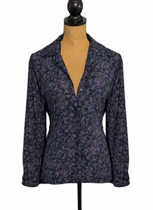 Vintage 90s Pendleton Womens 10 Floral Rayon Blouse Whimsigoth Button Down thumbnail 1