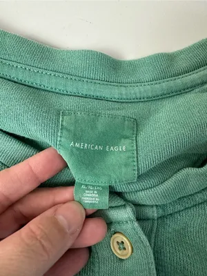 American Eagle Outfitters Relaxed Dolman Sleeve Cotton Blend Henley Size XL thumbnail 9
