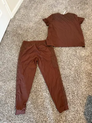 Rare Healing Hands Knit Jogger Scrub Set sz L thumbnail 7